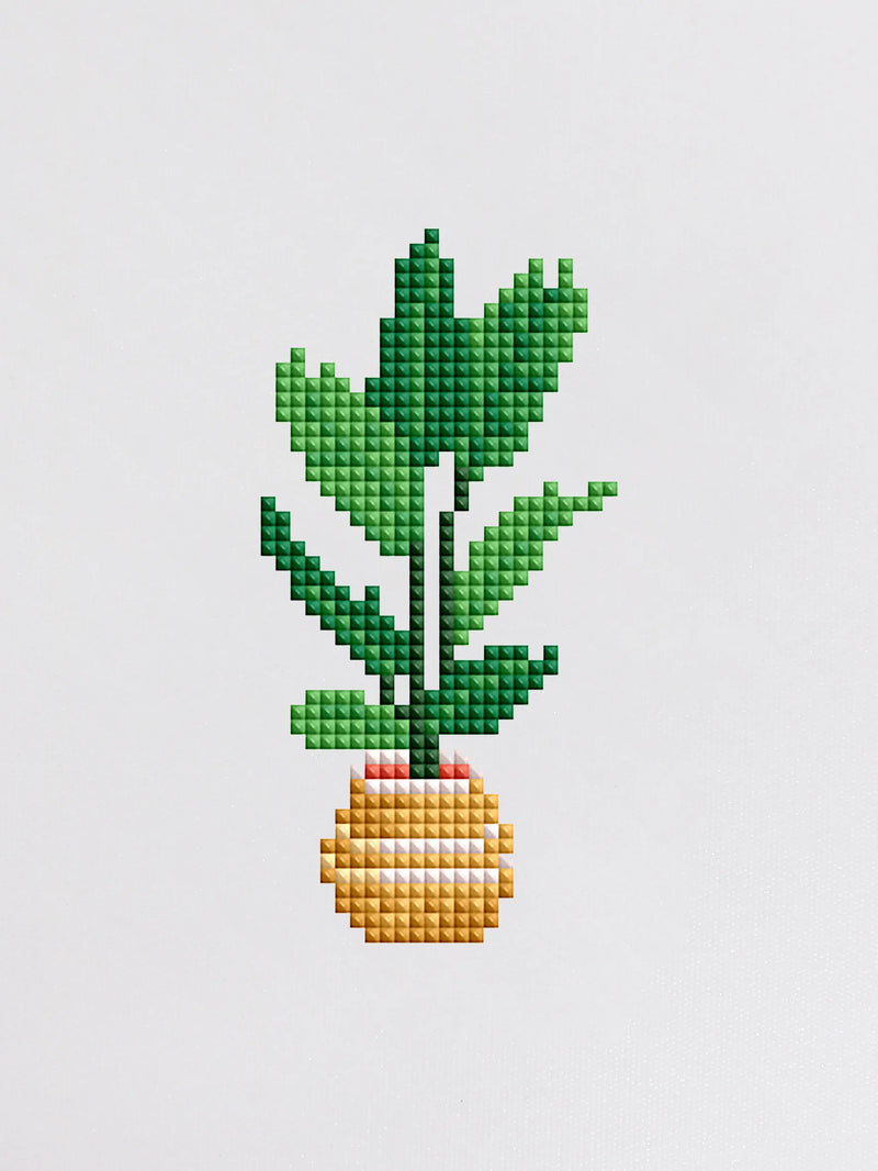 Mini Diamond Painting - Plantes en Pot (4 pièces)