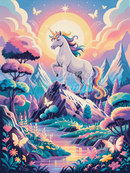 Broderie Diamant Licorne Sommet