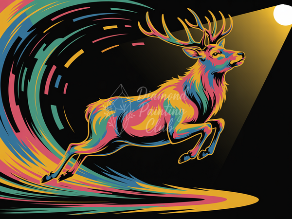 Broderie Diamant Cerf Impérial