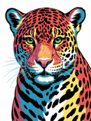 Broderie Diamant Jaguar Pop Art