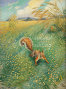 Broderie Diamant Écureuil dans les Champs