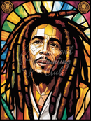 Broderie Diamant Bob Marley Vitrail
