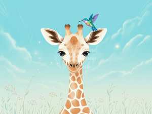 Broderie Diamant Girafe sous le Soleil