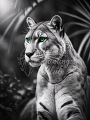 Broderie Diamant Puma Regard Vert