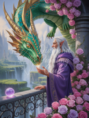 Broderie Diamant Magicien Dragon