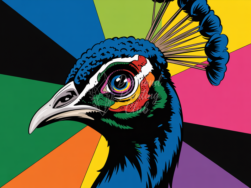 Broderie Diamant Paon Rayonnant