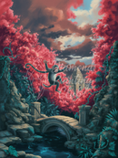 Broderie Diamant Singe Acrobate