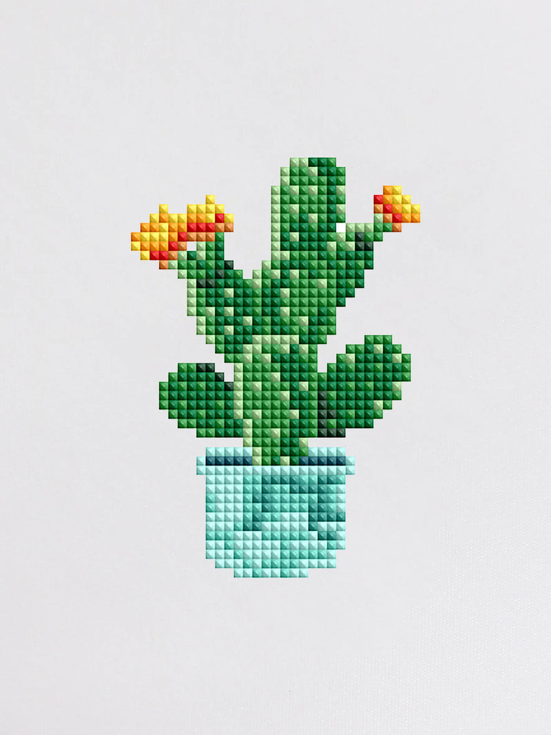 Mini Diamond Painting - Plantes en Pot (4 pièces)