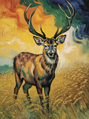 Broderie Diamant Cerf aux Bois