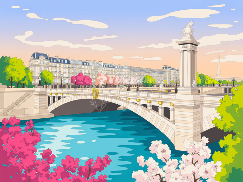 Broderie Diamant Pont Alex. III Paris