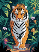 Broderie Diamant Tigre Marche