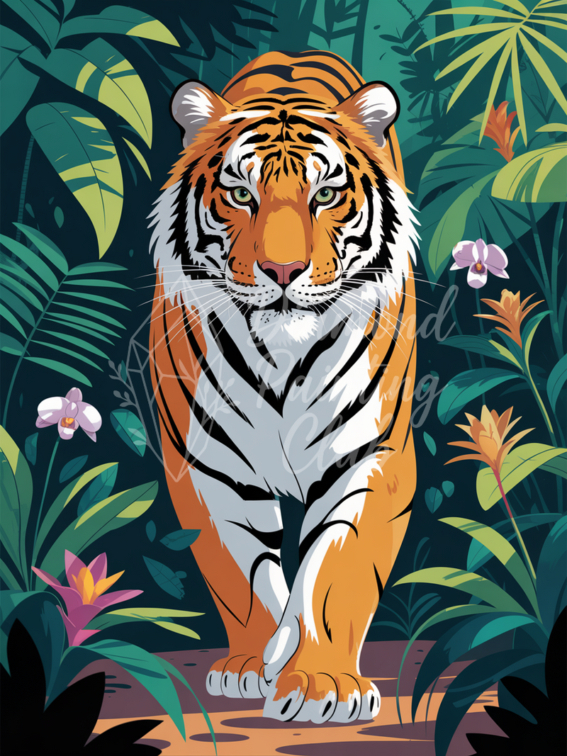 Broderie Diamant Tigre Marche