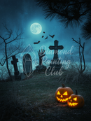 Broderie Diamant Cimetière d'Halloween