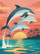 Broderie Diamant Symphonie Marine