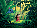 Broderie Diamant Stitch et Lilo en Balade