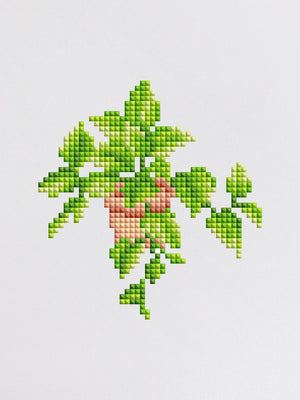 Mini Diamond Painting - Plantes en Pot (4 pièces)
