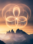 Broderie Diamant Fleur de Vie Montagnes