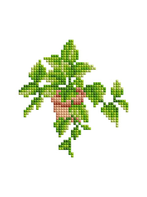 Mini Diamond Painting - Plantes en Pot (4 pièces)