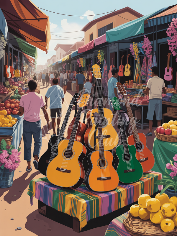 Broderie Diamant Marché aux Guitares