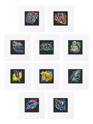 Mini Diamond Painting - Jardins Fleuris (10 pièces)