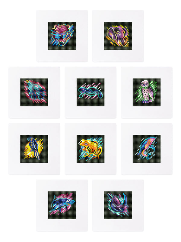 Mini Diamond Painting - Jardins Fleuris (10 pièces)