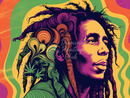 Broderie Diamant Bob Marley Psychédélique