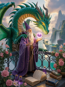 Broderie Diamant Dragon Sagesse