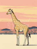 Broderie Diamant Girafe Solitaire