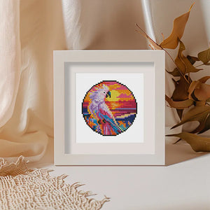 Mini Diamond Painting - Animaux Exotiques au Coucher de Soleil (4 pièces)