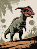 Broderie Diamant Dinosaure à Crête