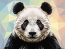Broderie Diamant Portrait de Panda Polygonal