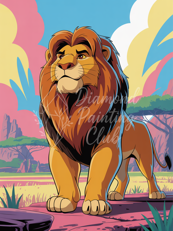 Broderie Diamant Mufasa Roi Éclatant