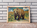Broderie Diamant Ours au Champ de Tournesols