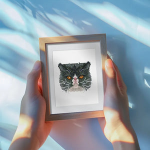 Mini Diamond Painting - Têtes de Chats (4 pièces)
