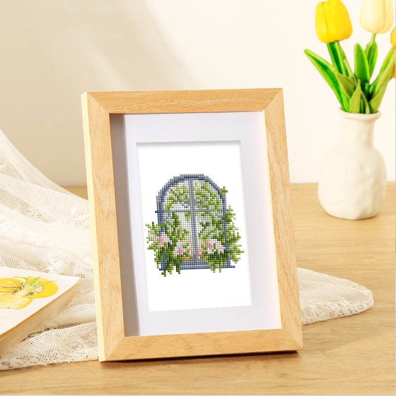 Mini Diamond Painting - Fenêtres Fleuries (12 pièces)