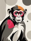 Broderie Diamant Portrait Singe