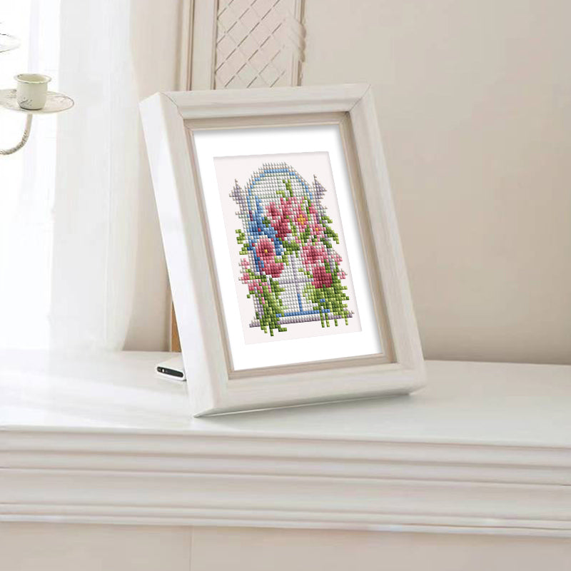 Mini Diamond Painting - Fenêtres Fleuries (12 pièces)