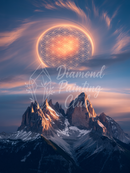 Broderie Diamant Fleur de Vie Sommets