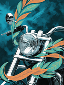 Broderie Diamant Moto Floral