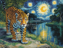 Broderie Diamant Nuit Étoilée et Jaguar