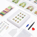 Mini Diamond Painting - Fenêtres Fleuries (12 pièces)