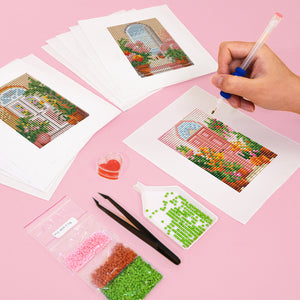 Mini Diamond Painting - Portes Méditerranéennes (12 pièces)