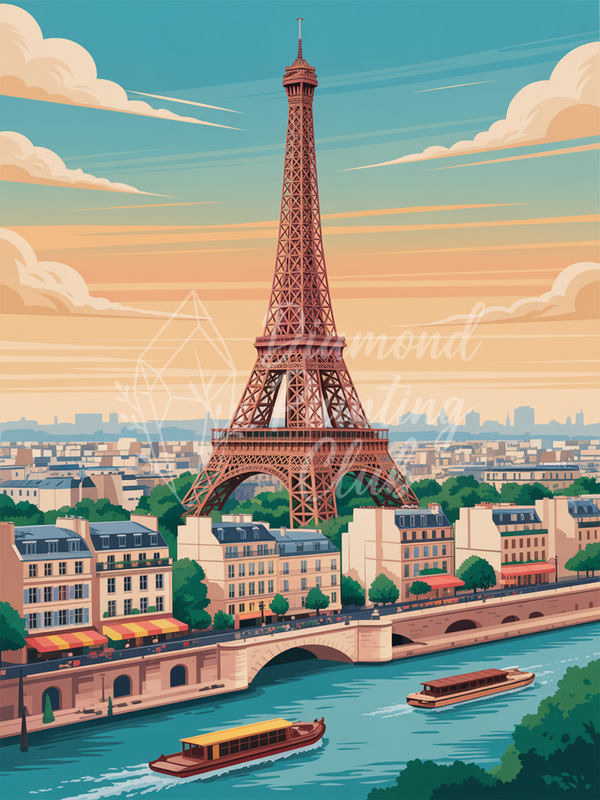 Broderie Diamant Tour Eiffel Paris