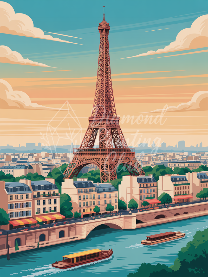 Broderie Diamant Tour Eiffel Paris