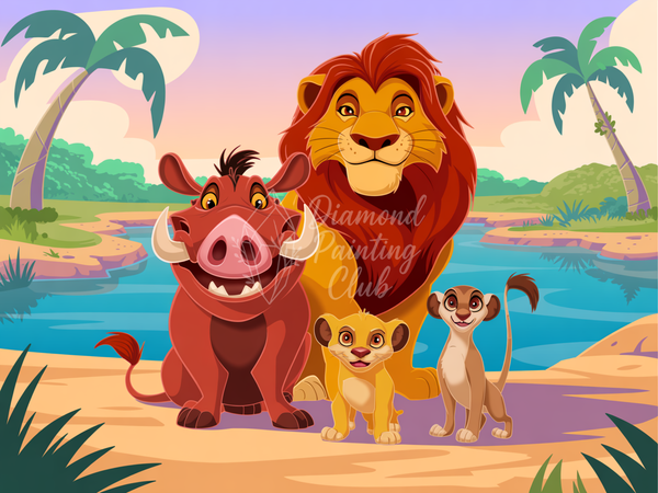 Broderie Diamant La Bande Tropicale du Roi Lion