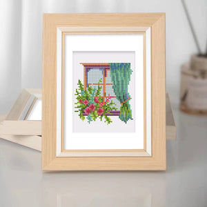 Mini Diamond Painting - Fenêtres Fleuries (12 pièces)