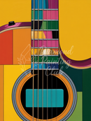 Broderie Diamant Guitare Abstraite