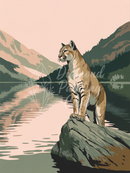 Broderie Diamant Puma au Lac