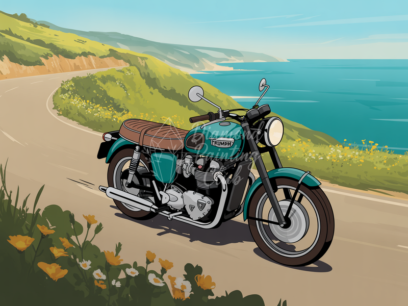Broderie Diamant Moto Côtière