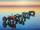 Broderie Diamant Tracteurs sur l'Eau